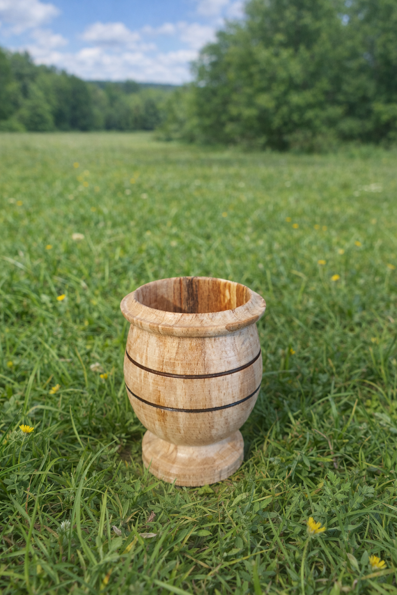 Coquetier en cerisier