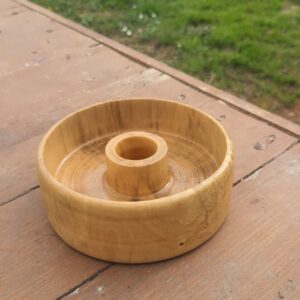 Coupelle apéritive en robinier – compartiment central