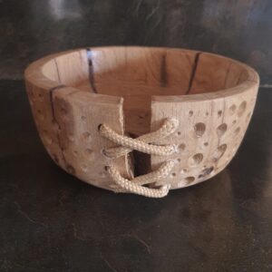 bol décoratif en chêne – réparée à la main