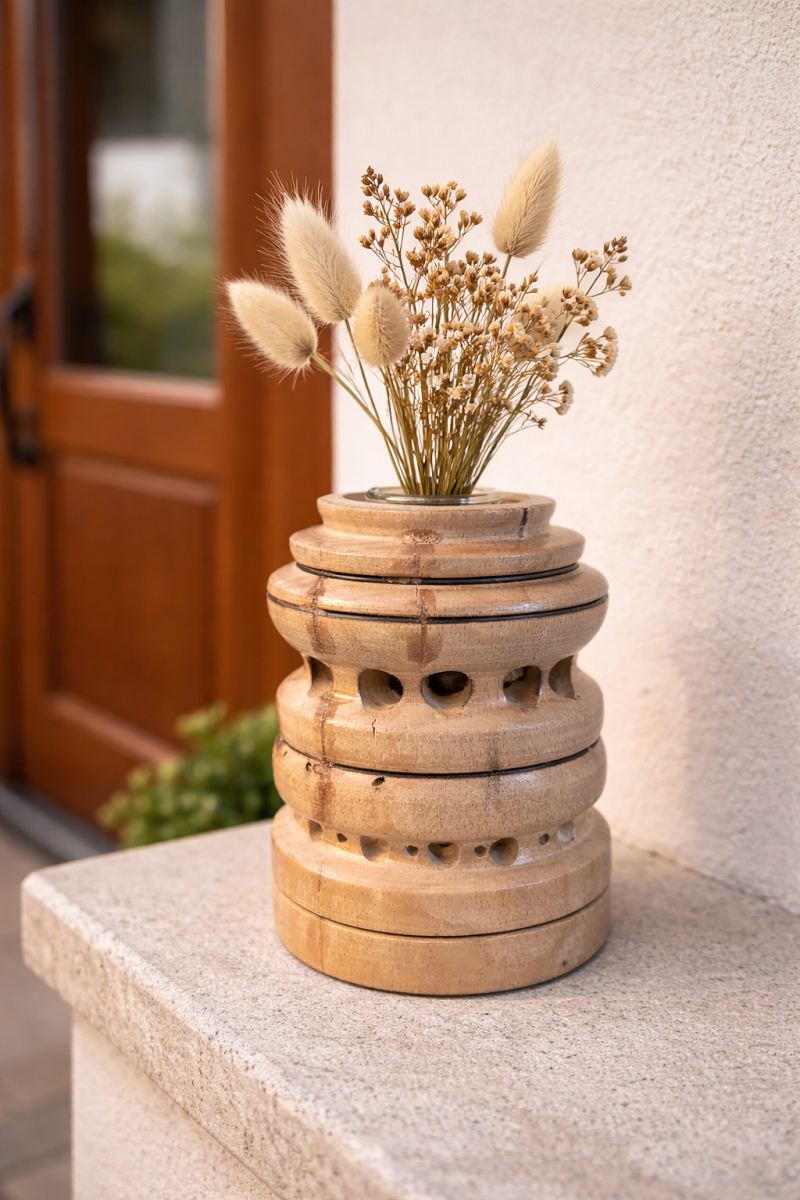 Soliflore en bois de frêne