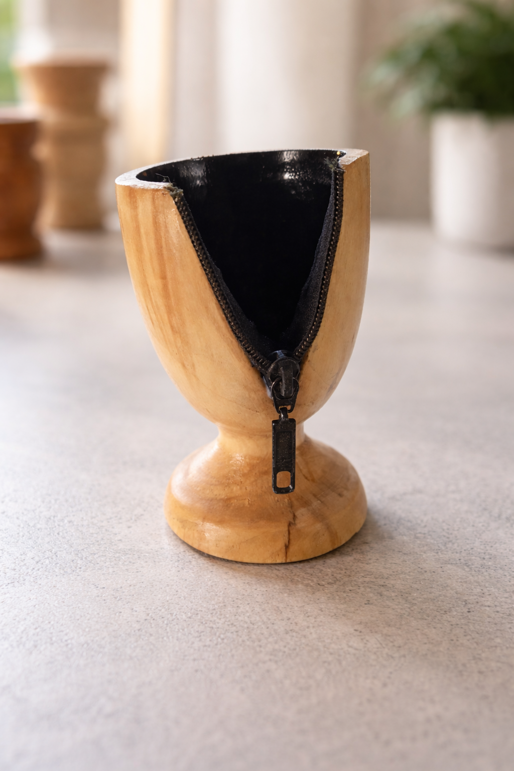 Objet décoratif en bouleau blanc.