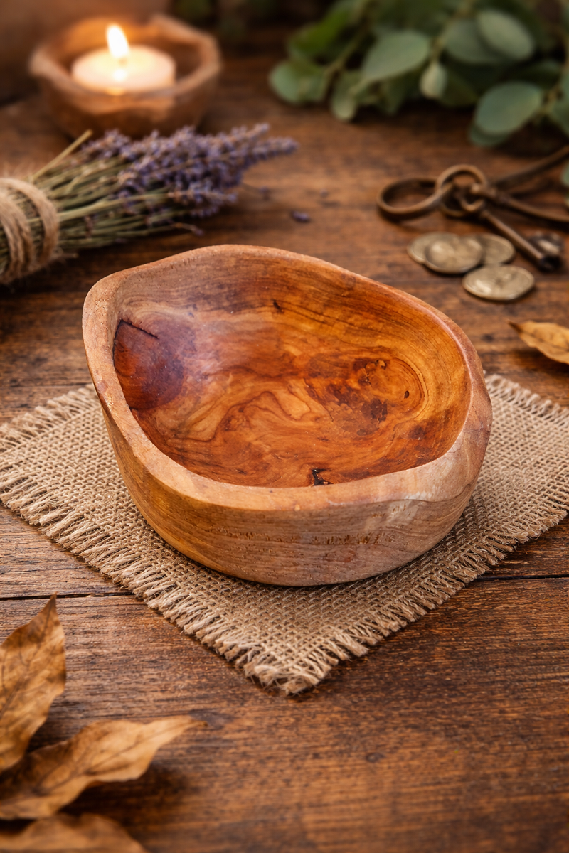 Vide-poche artisanal en bois de cerisier – pièce unique