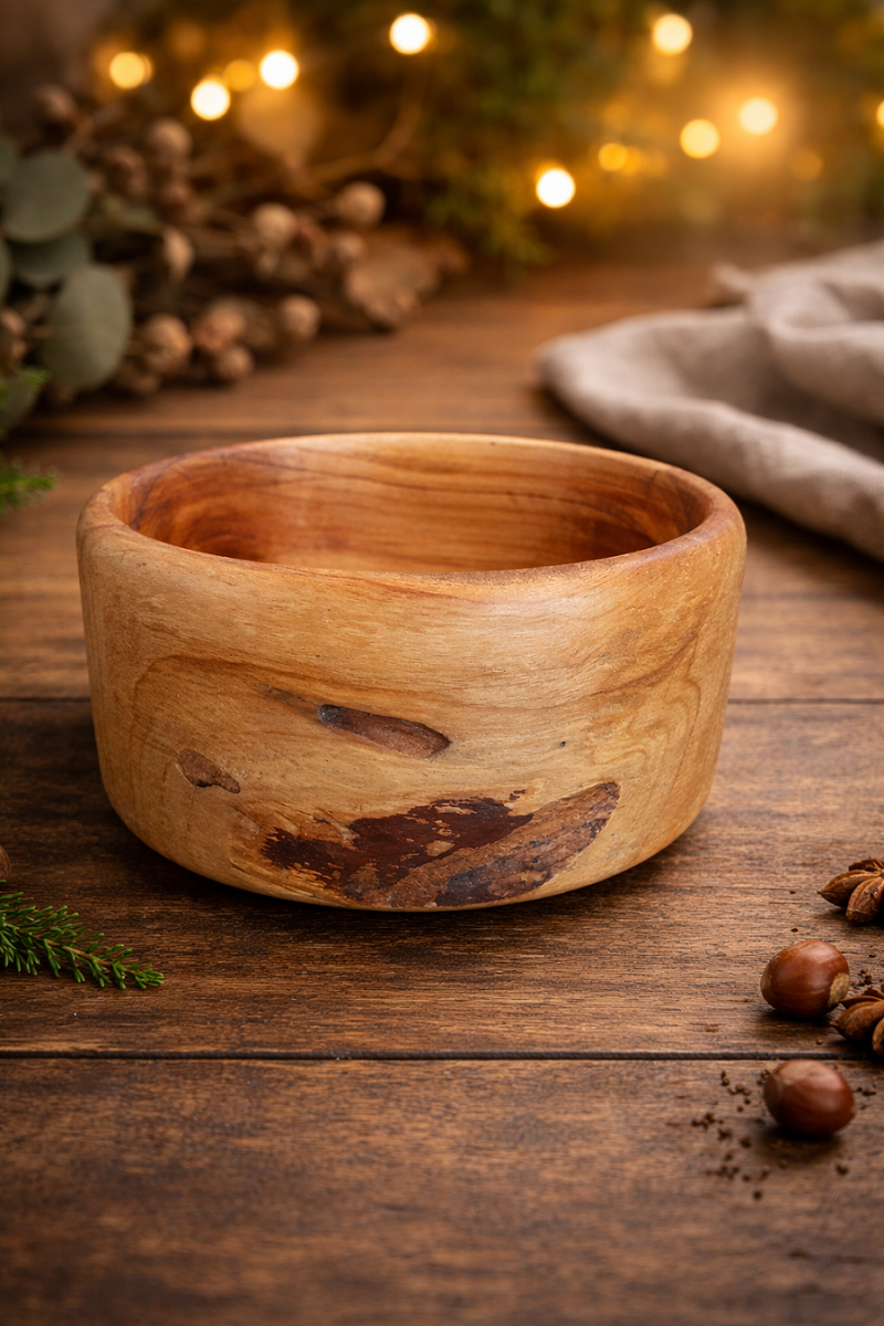 Bol artisanal en cerisier massif – Pièce unique